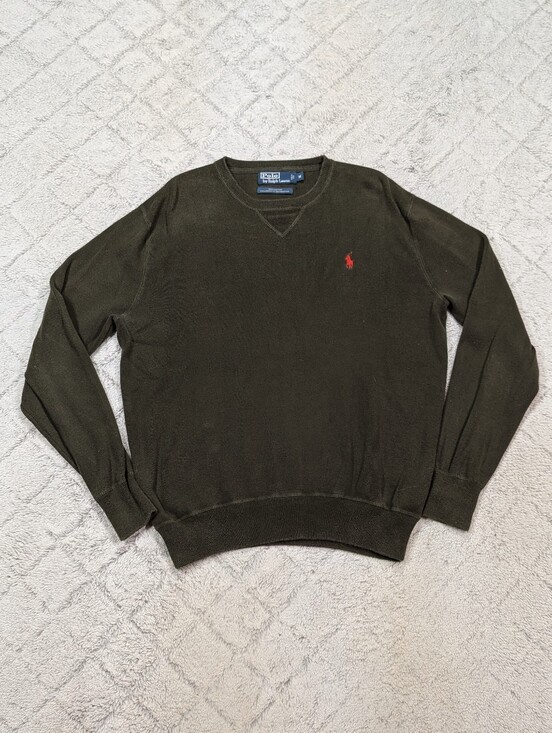 Polo Ralph Lauren Other - Polo Ralph Lauren Sweatshirt Mens M Green Olive Crewneck Raglan Classic Pony